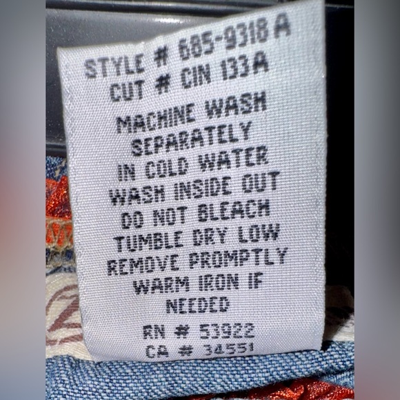 Z. Cavaricci Mini Skirt Rockabilly Floral Patchwork Denim Size Small Y2K VTG - Picture 4 of 4